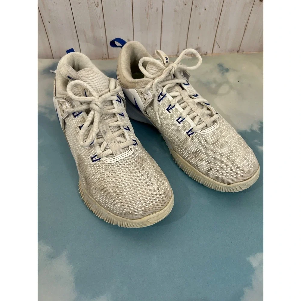 Nike Air Zoom Hyperace‎ 2 Women's Size 10 Sneakers White Blue Lace-Up Logo